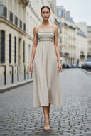 Multi-Color Smocking Maxi Dress