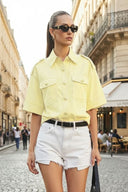 Oversized Half Sleeve Stitch Jacket