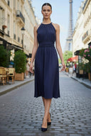 Cross Front Strap Midi Dress