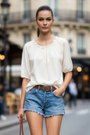 Button Front Detail Blouse