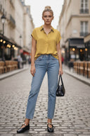BACK PLEATING TOP