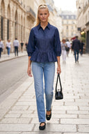 MIA RUFFLE HEM BLOUSE