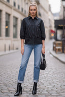 GIA STUDED ELASTIC BACK BLOUSE