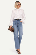 DEMI RUFFLE SLEEVE BLOUSE