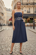 VIVIENNE MIDI DRESS WITH BELT