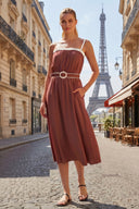 VIVIENNE MIDI DRESS WITH BELT