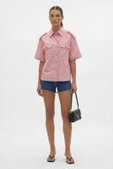 Oversized Half Sleeve Stitch Jacket