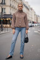 SADIE HIGH NECK ZIP UP JACKET