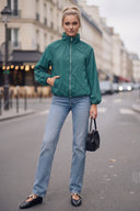 SADIE HIGH NECK ZIP UP JACKET