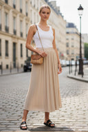 PLEATED MIDI SKIRT