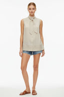 STITCH DETAIL DETACHABLE BOW TOP