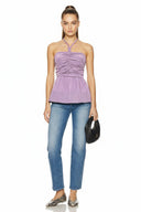 CORD DETAIL HALTER STITCH TOP