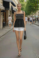 MULTI-COLOR SMOCKING TOP