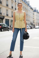 FULL & ZIP PEPLUM TOP