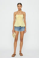 POM-POM TUBE HALTER TOP