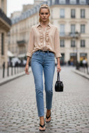 SIENNA FRONT RUFFLE BLOUSE