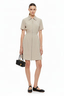 Short Sleeve Zip Up Dress