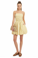 Tube Bubble Dress with Twisted Rope Belt