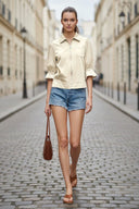 3/4 Sleeve Zip Up Jacket