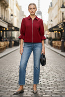 3/4 Sleeve Zip Up Jacket