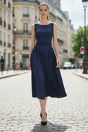 Belt Detail Midi Dress