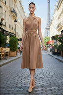 Cross Front Strap Midi Dress