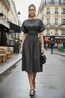 Waist Smocked Midi Dress