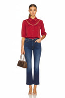 Cut Out Yoke Detail Blouse