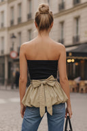 TUBE BUBBLE TOP W/ TWISTED ROPE BELT