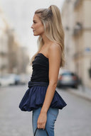 TUBE BUBBLE TOP W/ TWISTED ROPE BELT