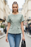 CONTOUR ZIP BLOUSE