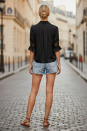 MILA LACE INSERT BLOUSE