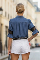 MILA LACE INSERT BLOUSE