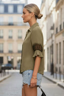 MILA LACE INSERT BLOUSE