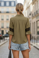 MILA LACE INSERT BLOUSE