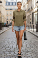 MILA LACE INSERT BLOUSE