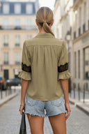 MILA LACE INSERT BLOUSE