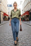MILA LACE INSERT BLOUSE