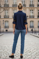 MILA LACE INSERT BLOUSE