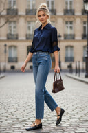 MILA LACE INSERT BLOUSE