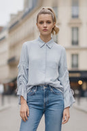 SIENNA DRAWSTRING SLEEVE BLOUSE