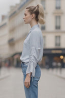 SIENNA DRAWSTRING SLEEVE BLOUSE