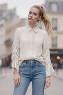 SIENNA DRAWSTRING SLEEVE BLOUSE
