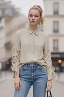 SIENNA DRAWSTRING SLEEVE BLOUSE
