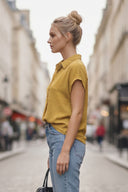 BACK PLEATING TOP