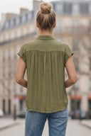 BACK PLEATING TOP