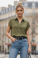 BACK PLEATING TOP