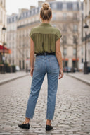 BACK PLEATING TOP