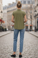 BACK PLEATING TOP