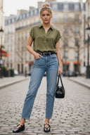 BACK PLEATING TOP